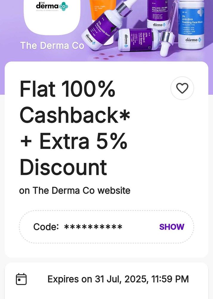 The Derma Co Discount Code