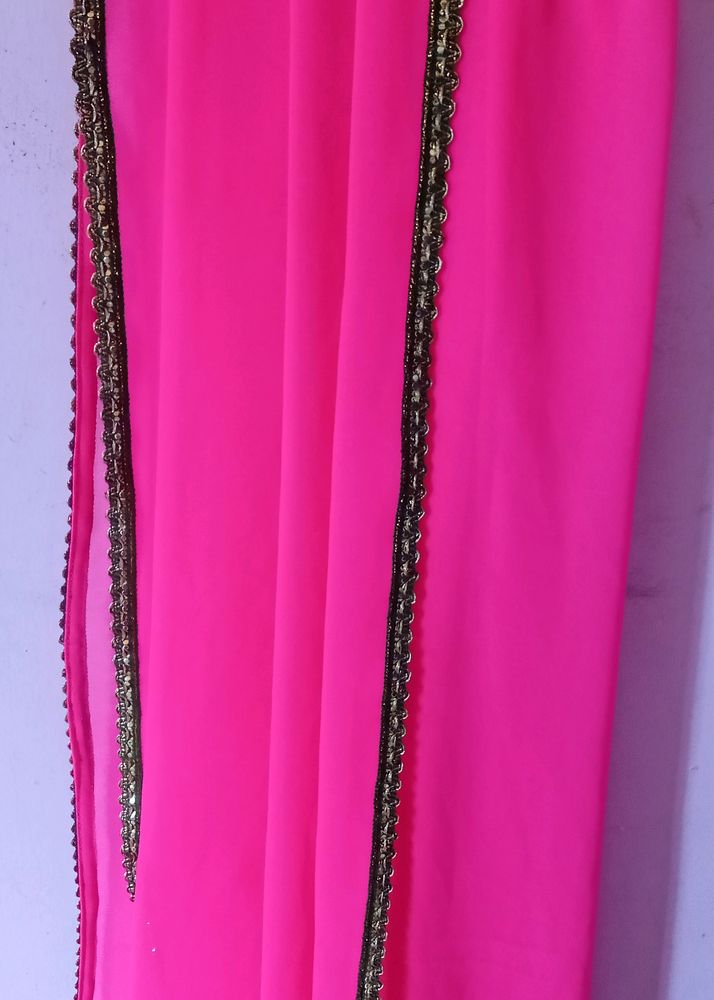 New Pink Georgette Dupatta