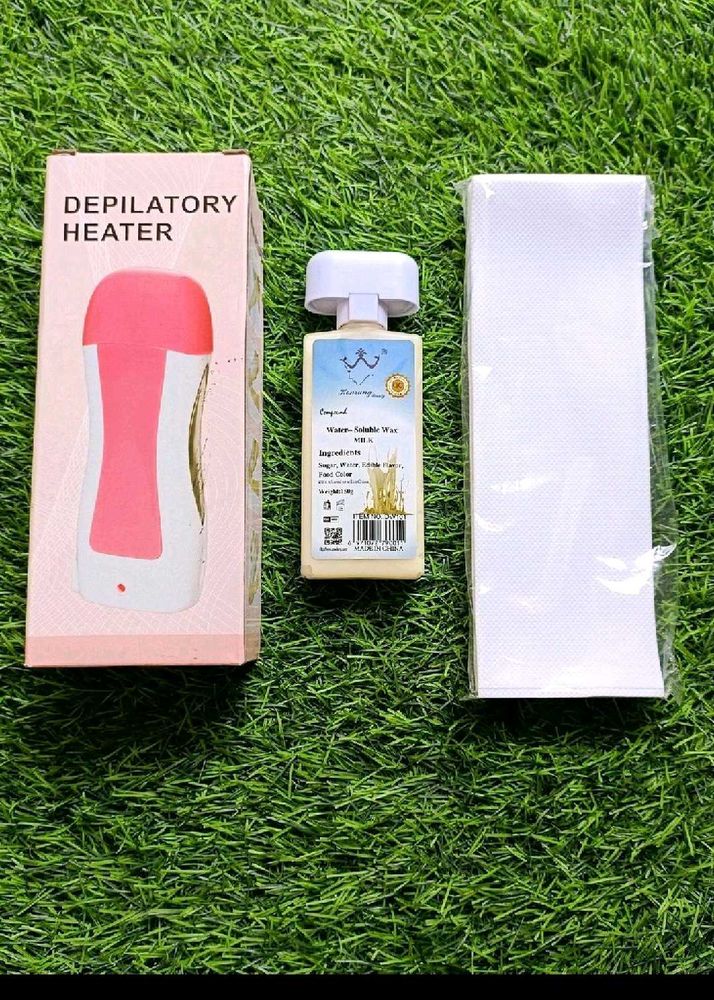 Waxing Kit With Wax, Strips And Heater