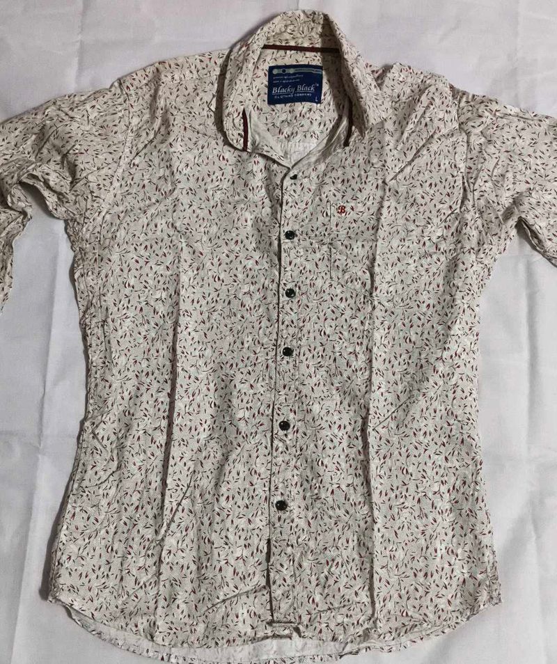 Blacky Black Printed Full Sleeve Shirt