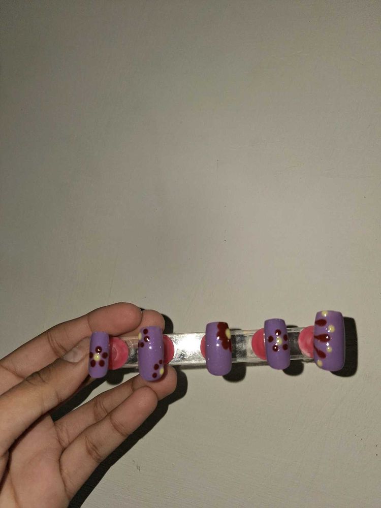 Purple Press-On Nails