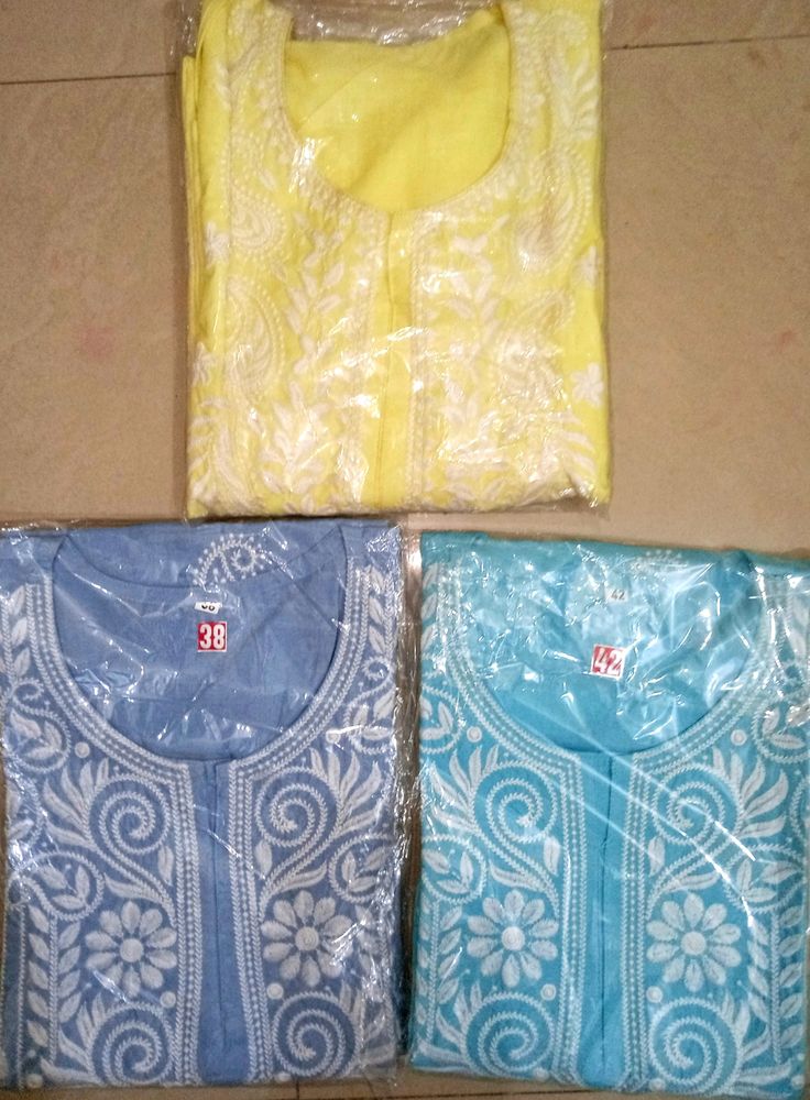 Chikenkari Kurti From Lucknow Sale