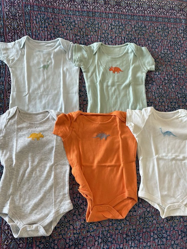 Cute Dinosaur Baby Bodysuits - 5
