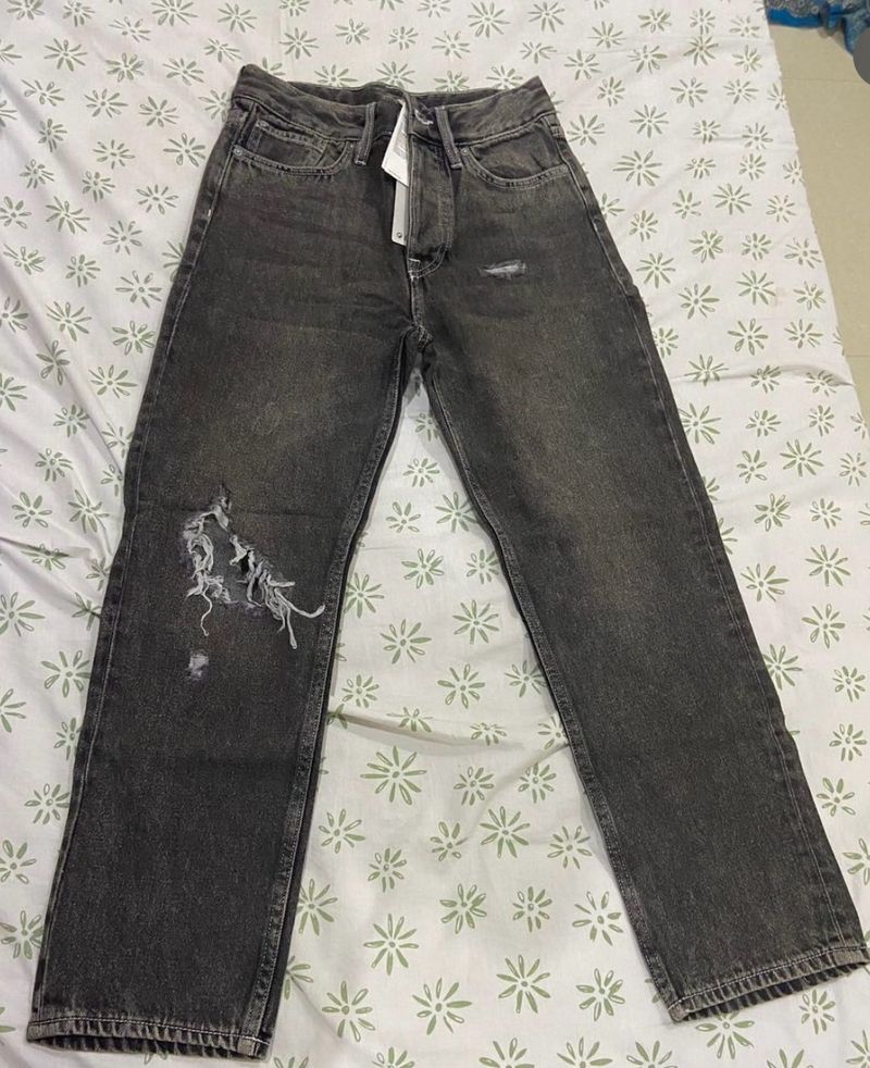H&amp;M High Waist Ribbed Jeans