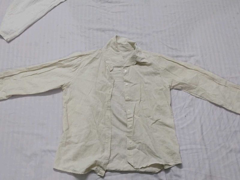 Cream Button Down Shirt