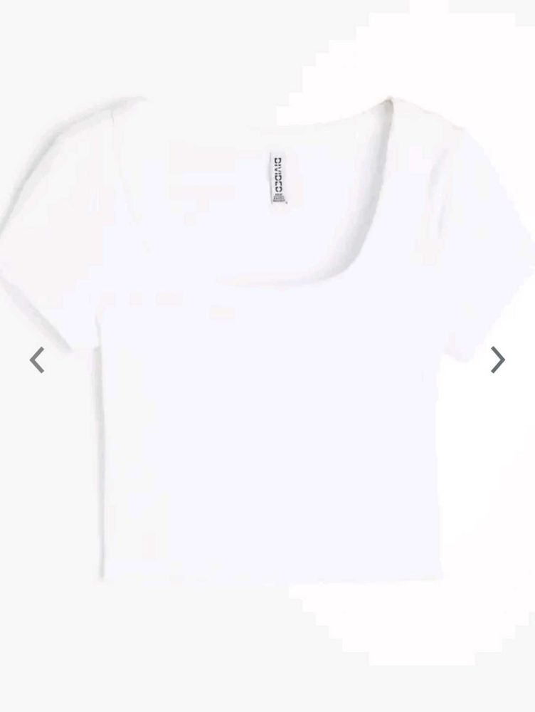 H&amp;m White Basic T-shirt