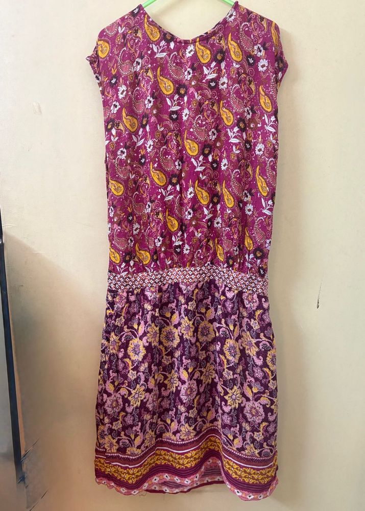 🌺 Boho Paisley Print Open Back Mini Dress 🌺