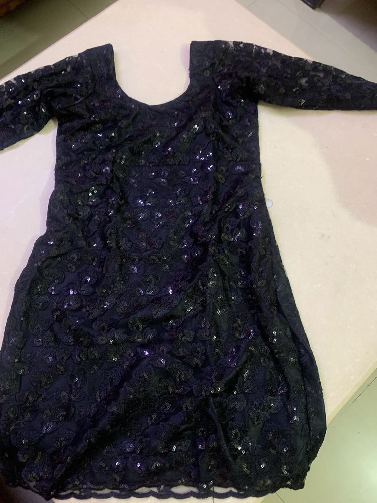 Black Sharara Suit With Dupatta