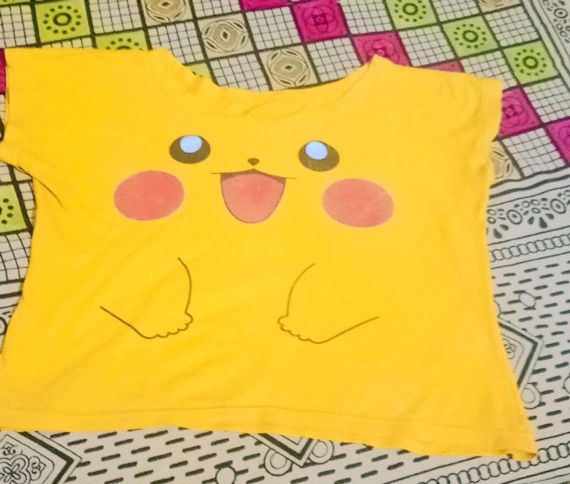 Pickachu Yellow Colour T-shirt