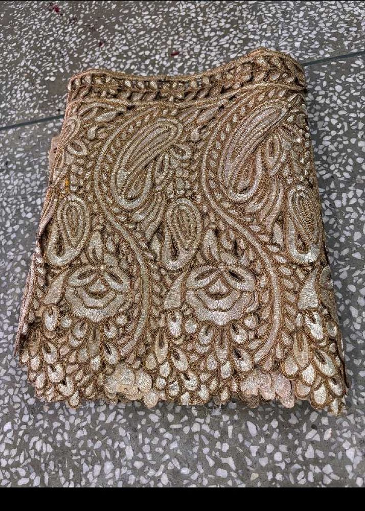Gold Embroidered Fabric Lace