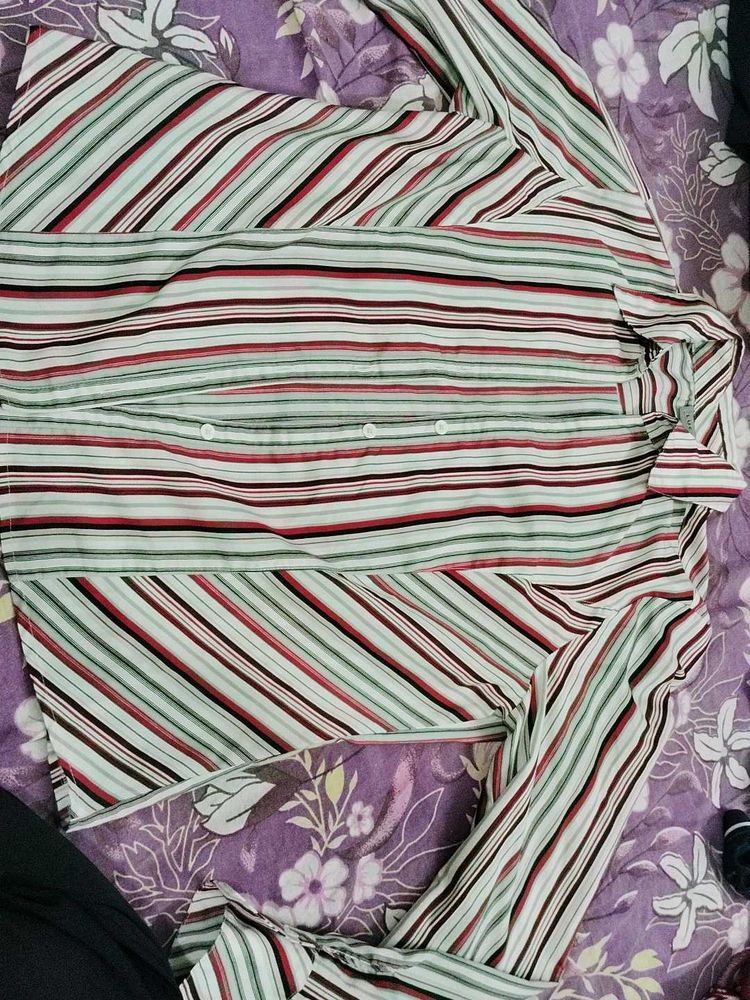 Striped Button-Down Shirt