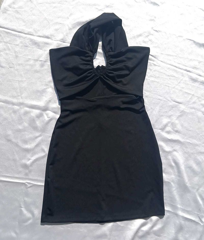 Brand New (Newme) Black Cutout Ruched Dress