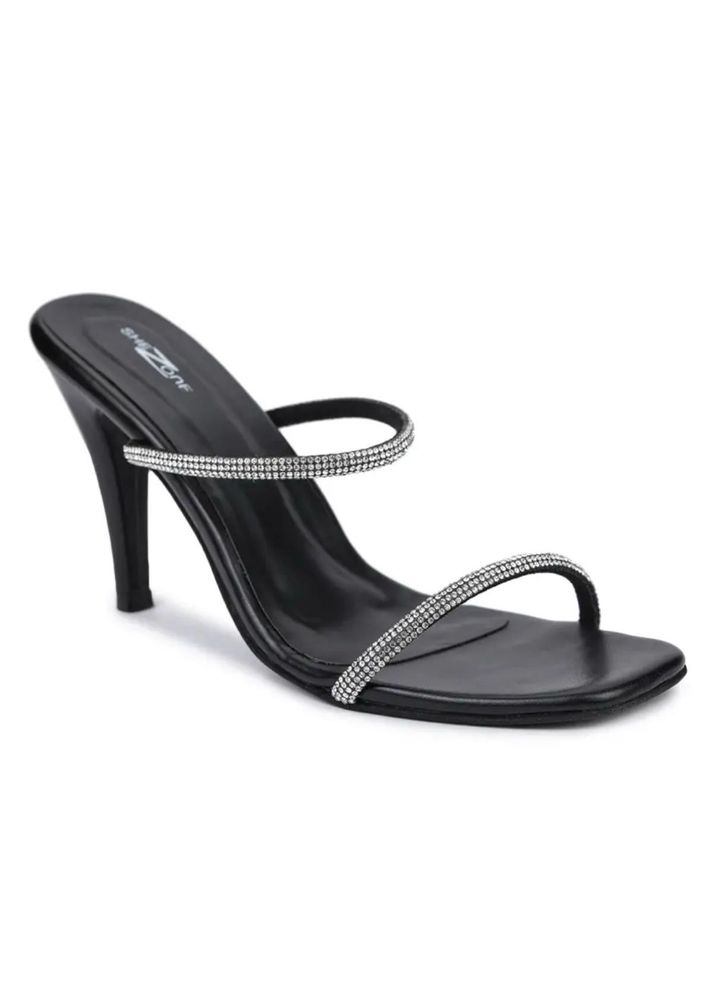 Sparkling Black Stiletto Heels