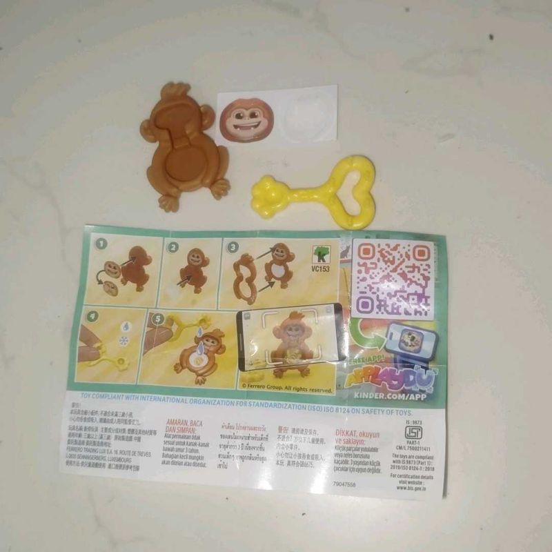Kinder Joy Monkey Toy