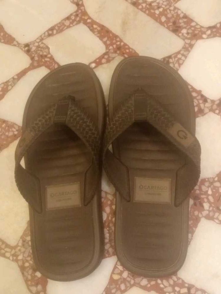 Cariago Brown Flip-Flops - Size 9