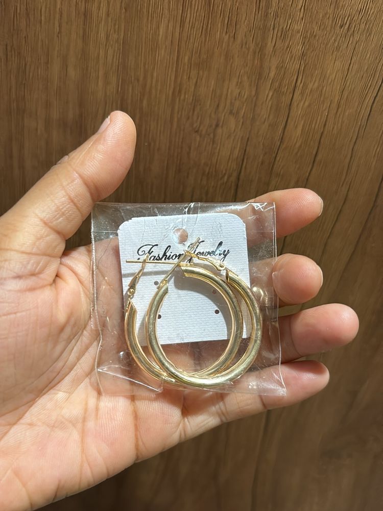 Simple Golden Earrings