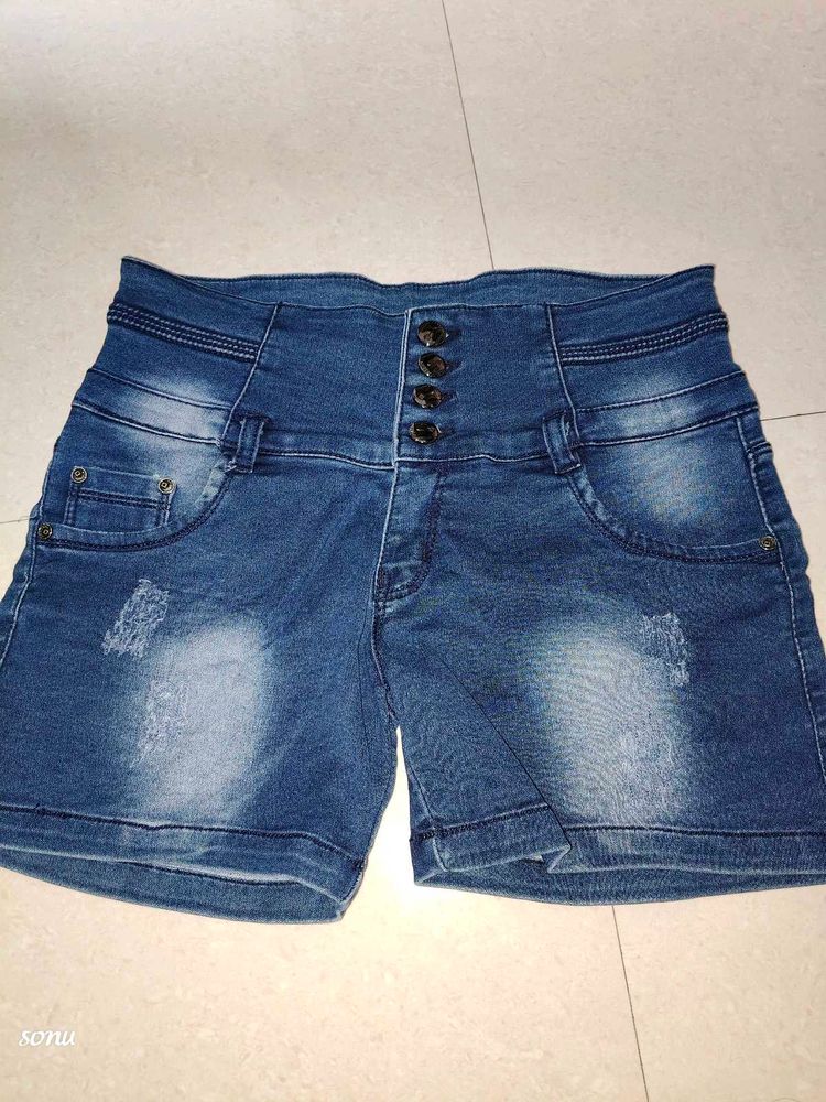 denim shorts