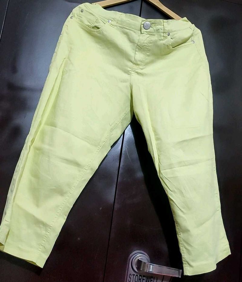 Light Lime Green Capri For 32 Waist