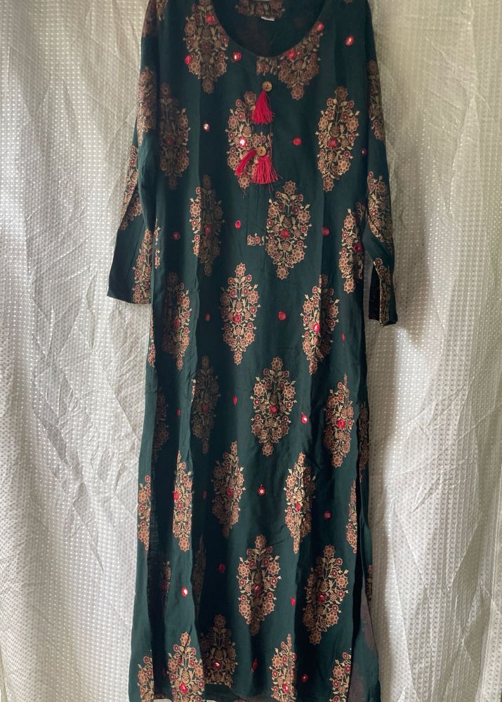 Green Kurti-Sharara Pair