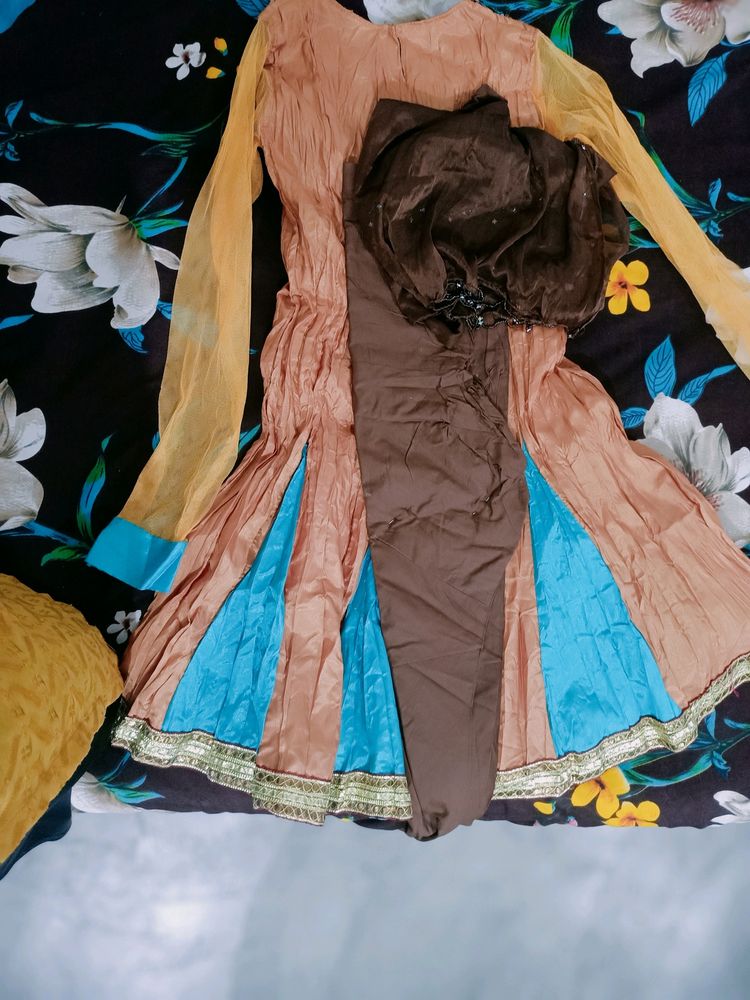 Cotton Frock Legi And Duppata 6 To 8 Years Old Gi