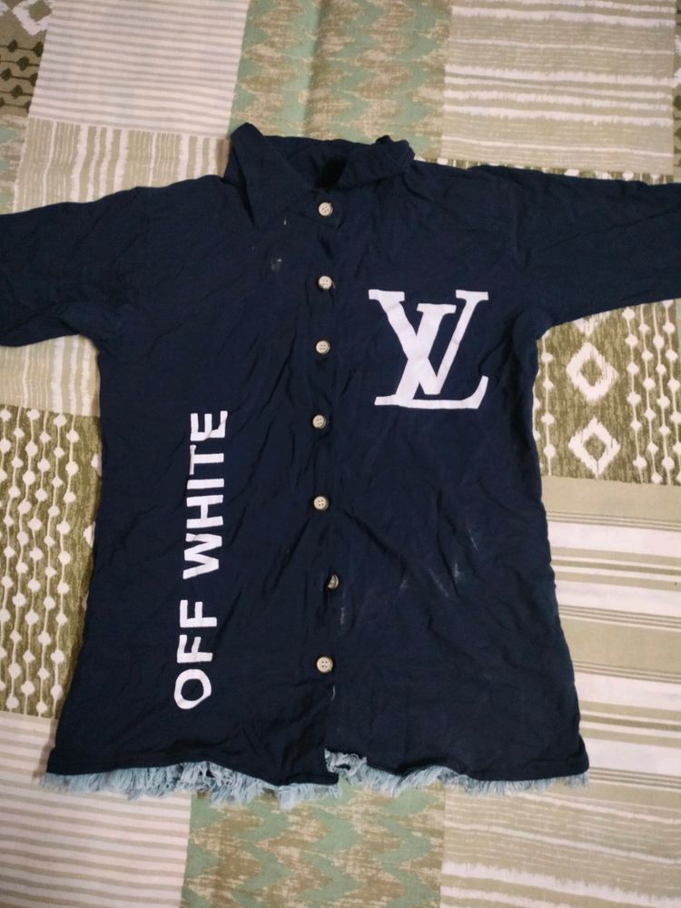 Navy Blue Shirt For Girls