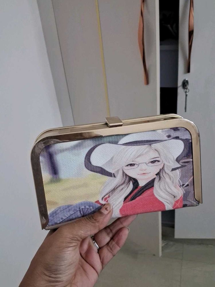 Cute Cartoon Print Clutch