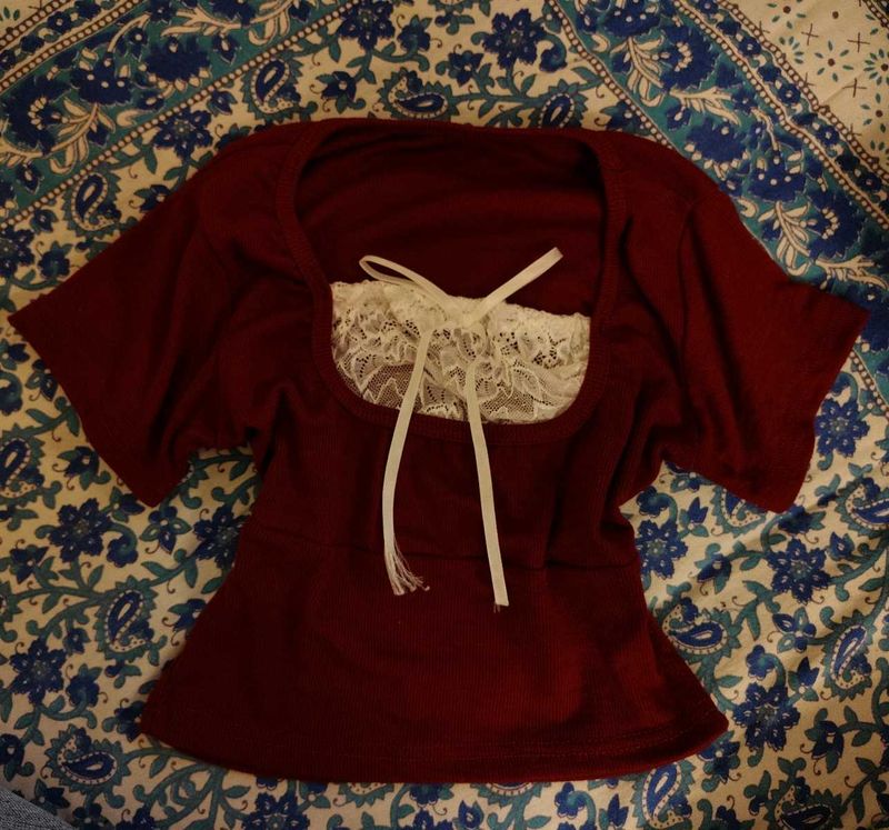 Maroon BABYDOLL TOP PINTEREST
