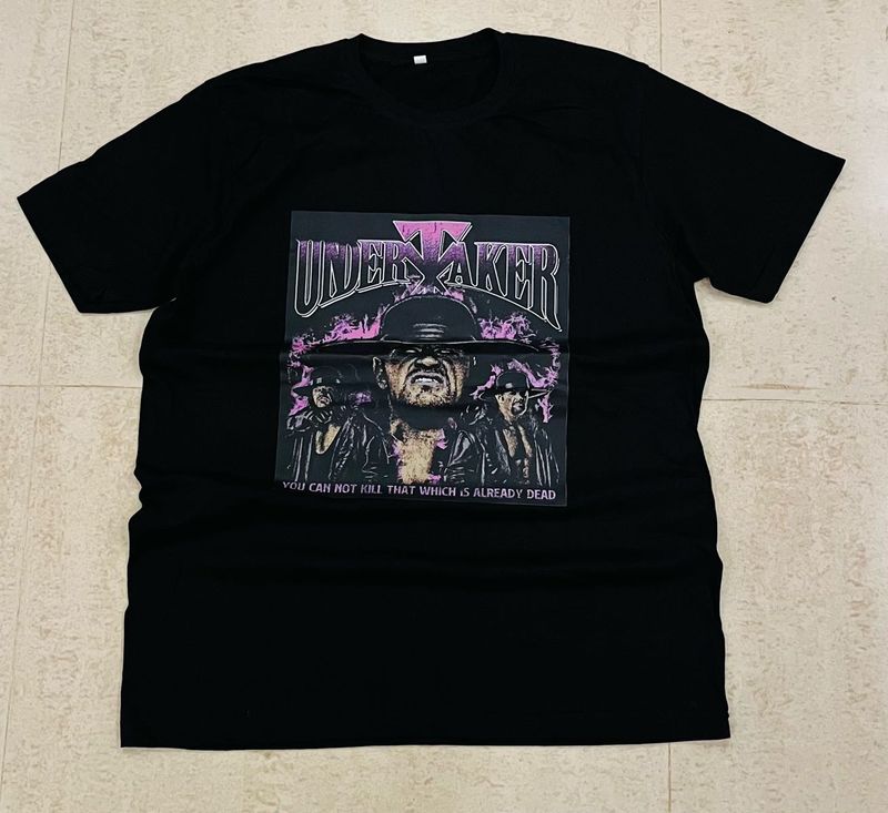 Black Printed Loos Fit Tshirt
