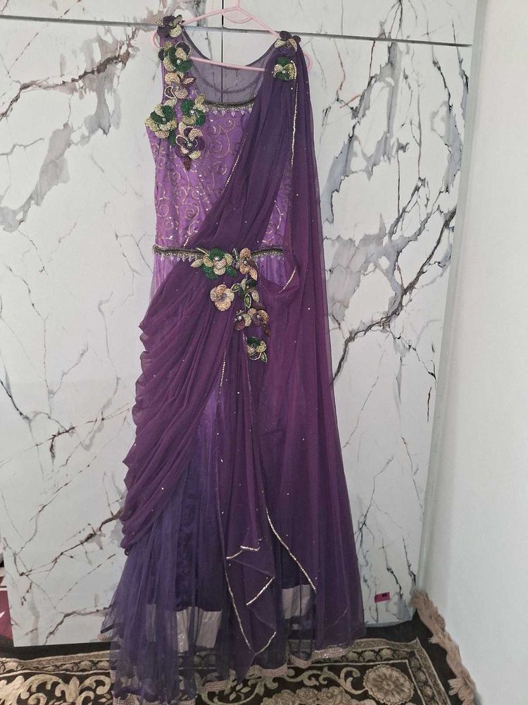 Designer Gown With Cancan