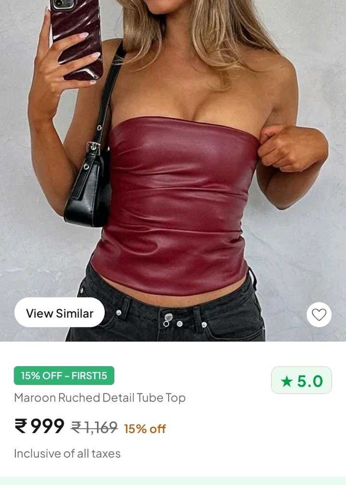 Leather Tube Top