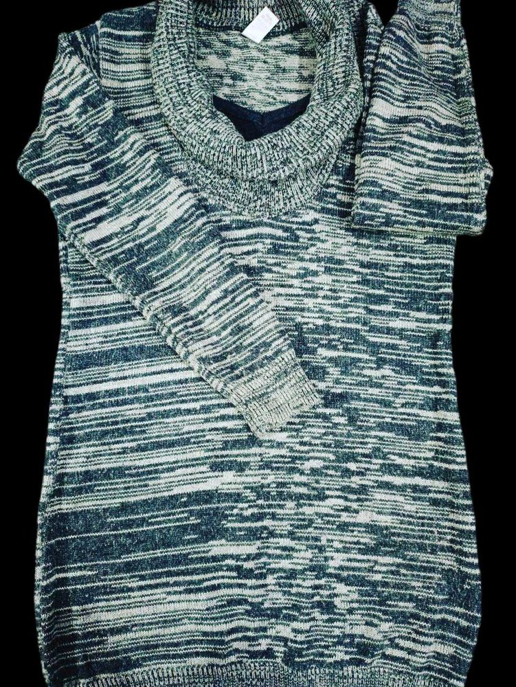 Stylish Cowl Neck Sweater Dress