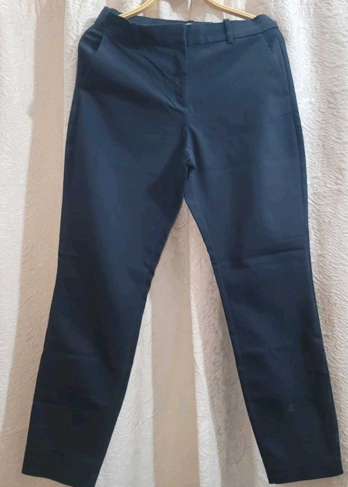 Navy Blue Wide Leg Pants
