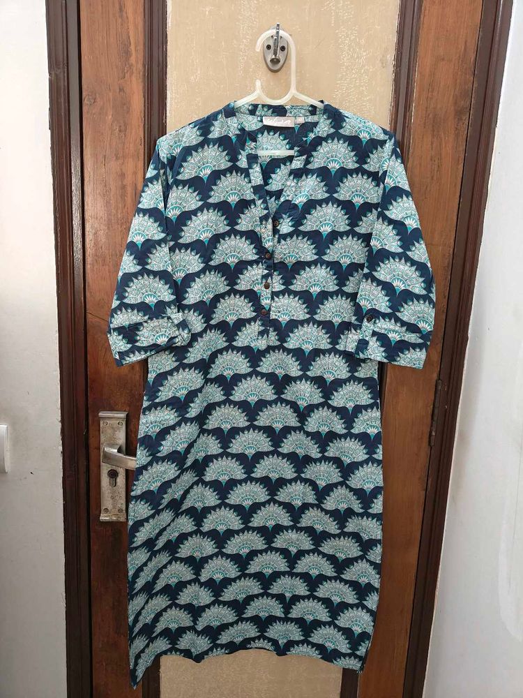 Blue Cotton Kurta