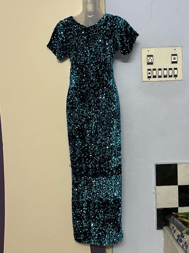 double shade Sparkling Sequin Bodycon Dress