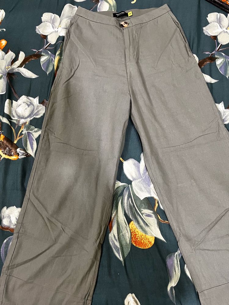 Wide Leg Trousers (olive Green)