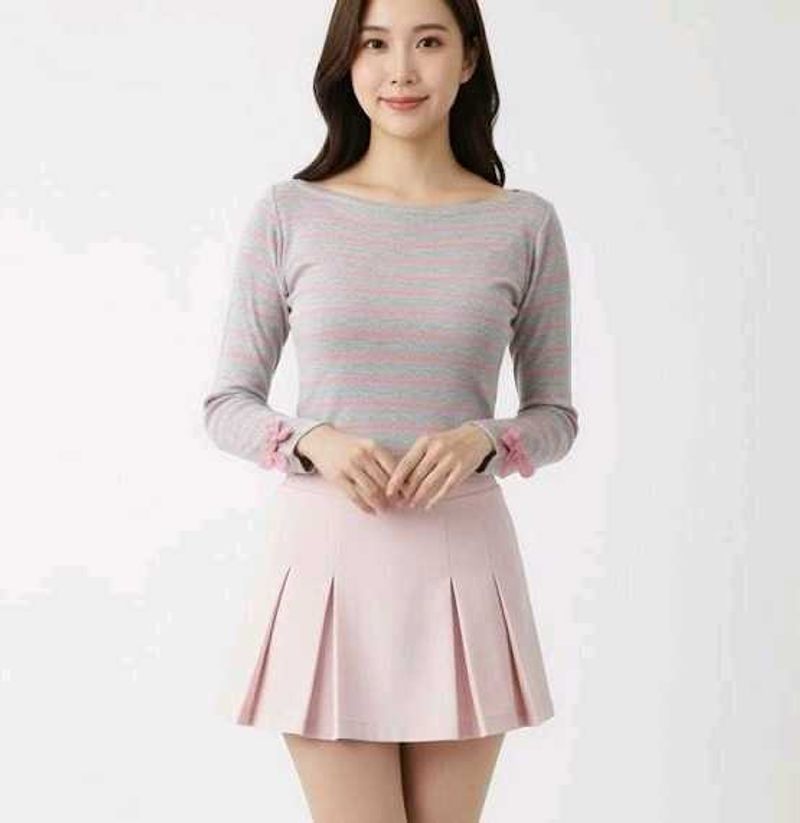 Pinterest Striped Long Sleeve Top🎀