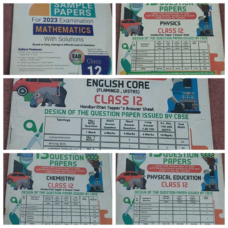 Class 12 Sample &amp; Question Papers