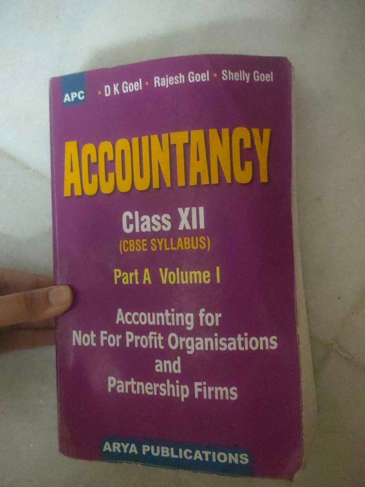 Accountancy Class 12th Part A Volume 1 CBSE Book