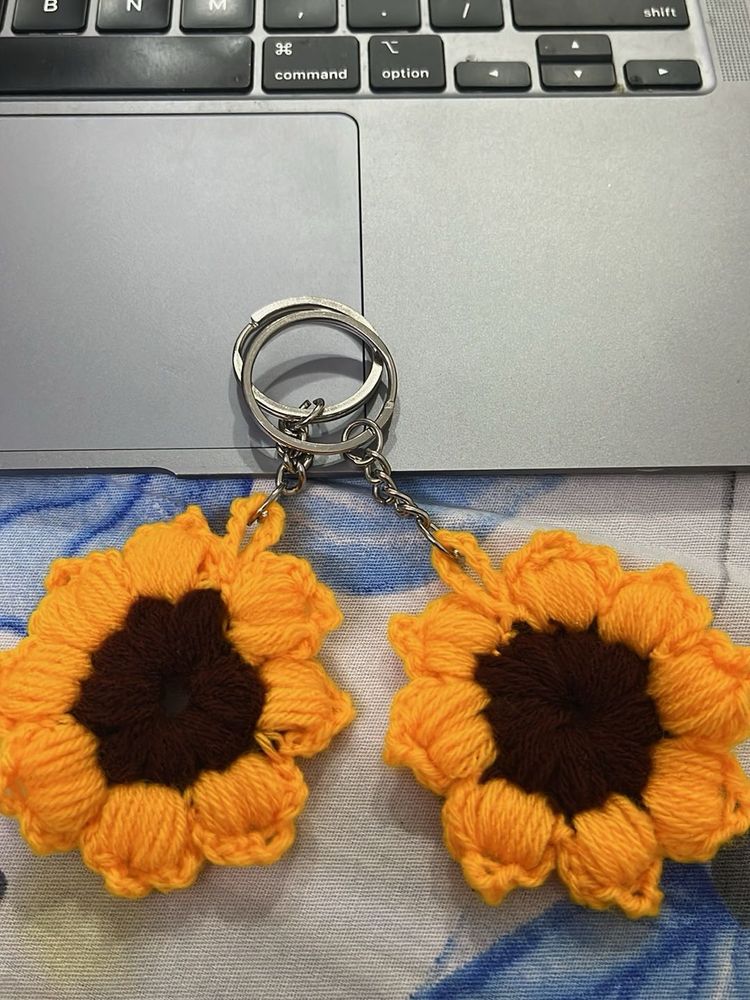 Sunflower Keychain (set Of 2)