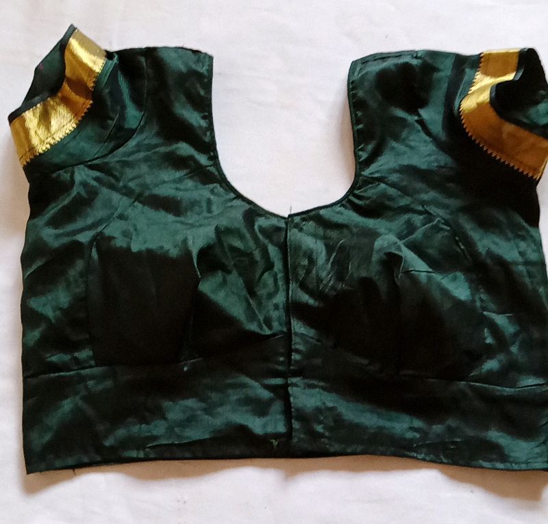 XXL Very Beautiful Dark Green Colour Blouse With G