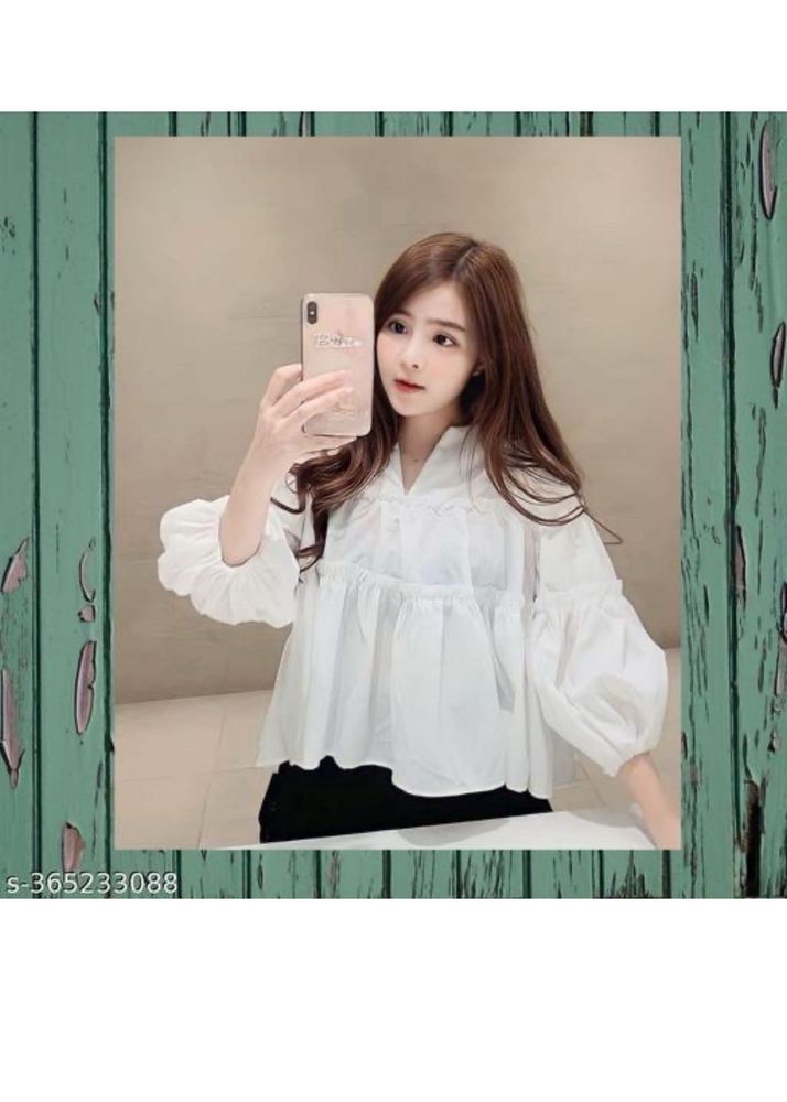 White Puff Sleeve Blouse