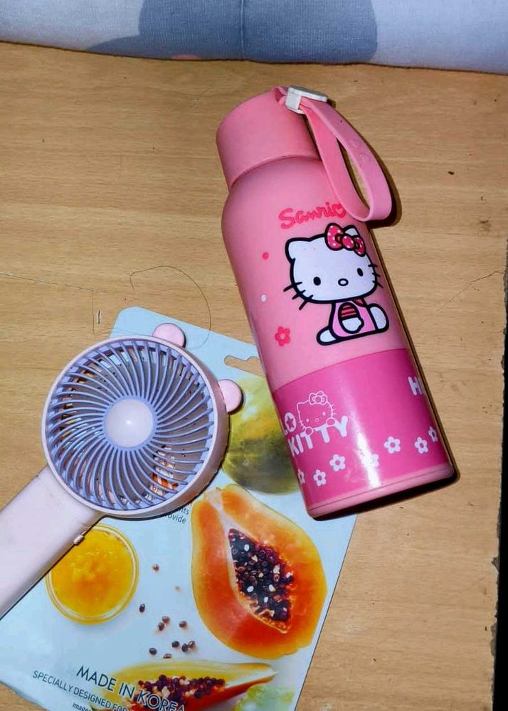 Combo Face Mask Bottle Mini Fan