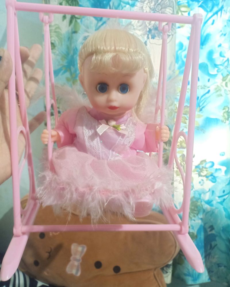 Cute Baby Girl Angel Doll - In Baby Pink