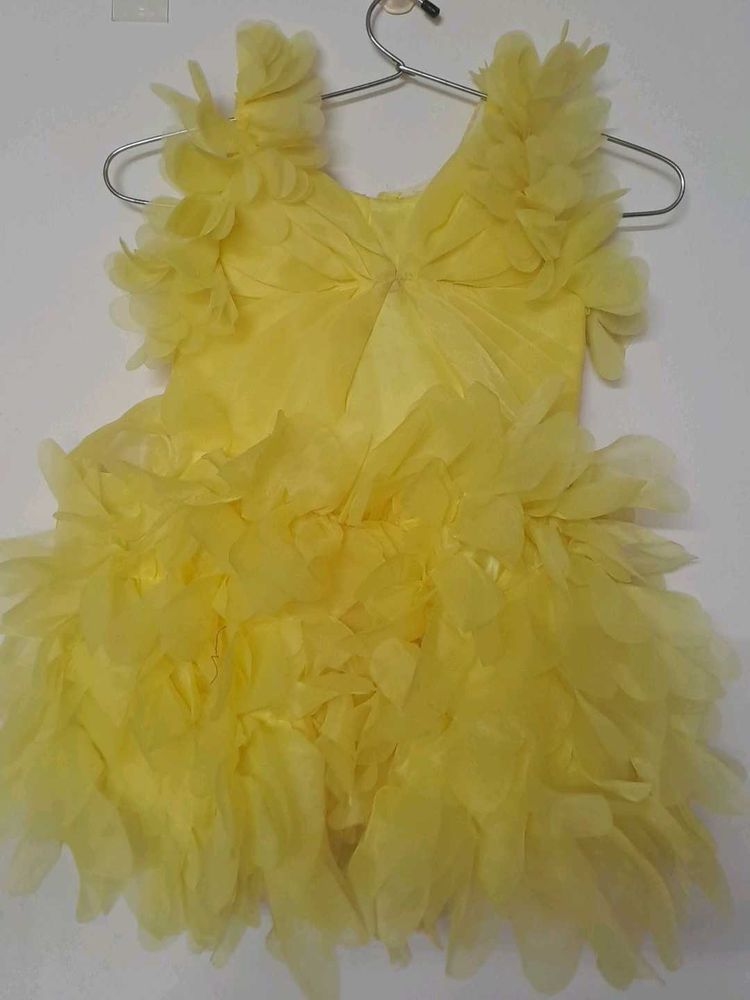 Yellow Ruffle Dress