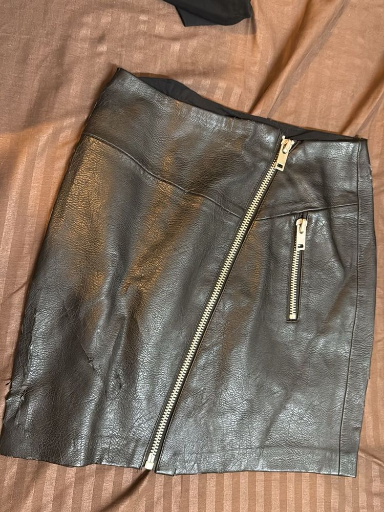 Leather Mini Skirt