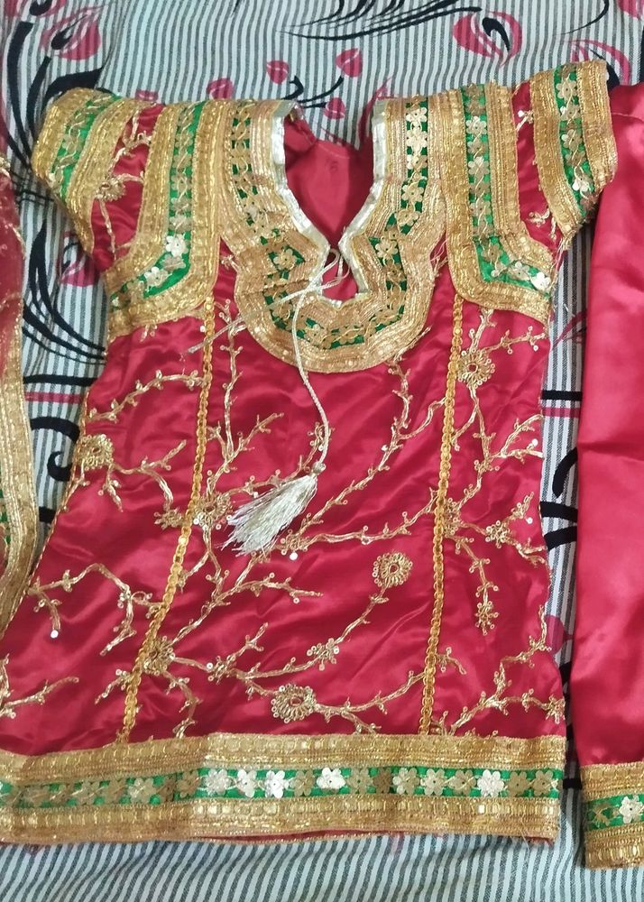 New Net Khada Dupatta With bangles Set