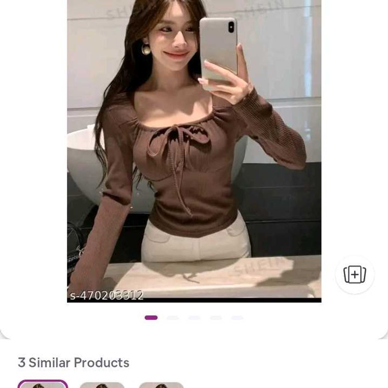 Brown Long Sleeve Top
