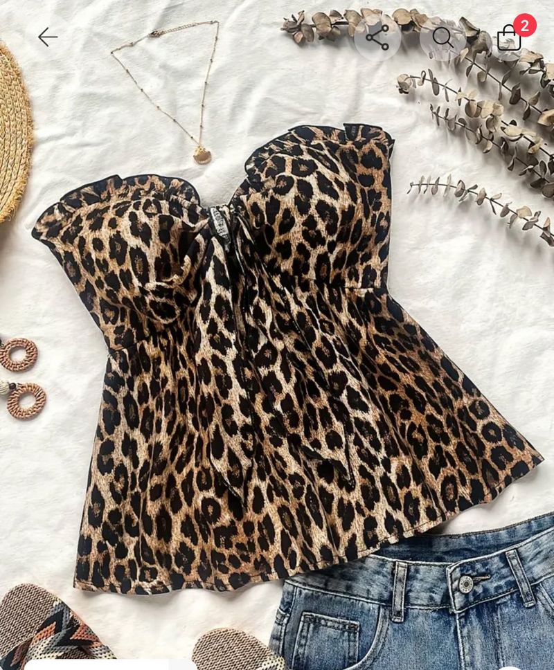 Leopard Print Tube  Top