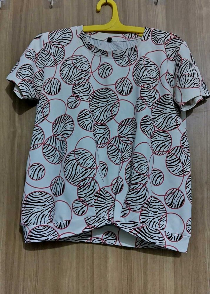 Zebra Print Circle Tee