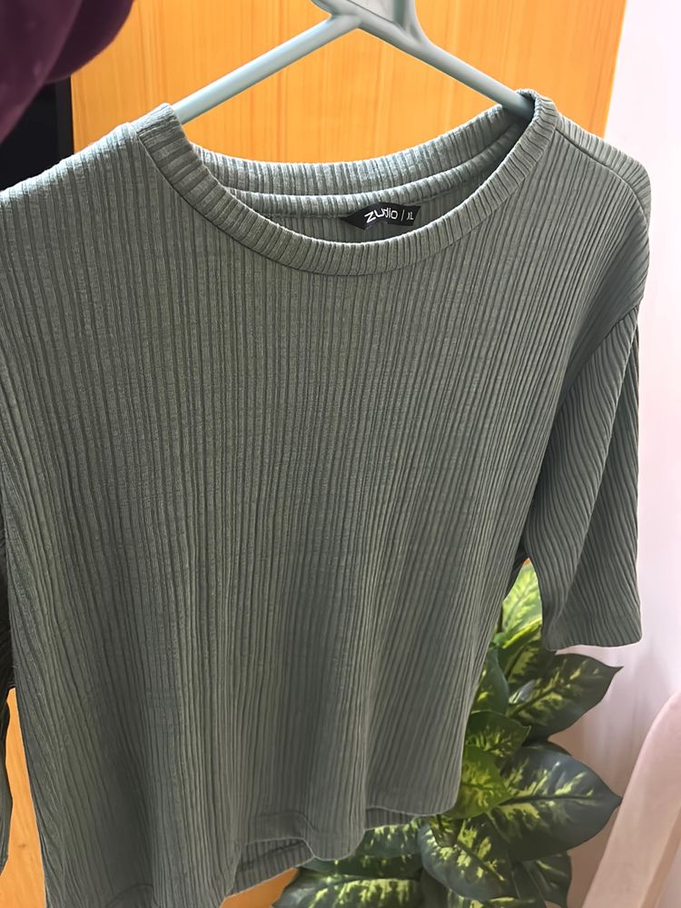 Beautiful Sea Green Colour Crop Top